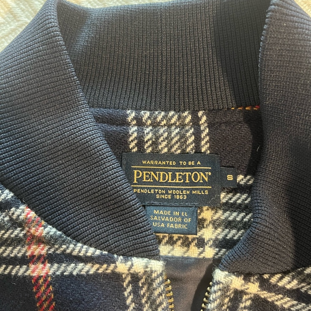 Pendleton Wool Plaid Bomber Jacket - image 2